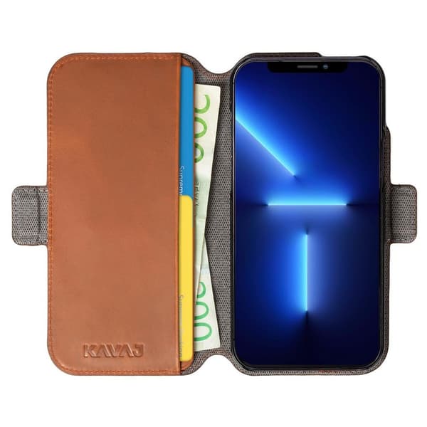 KAVAJ iPhone 13 Pro Max Kotelo Phoenix Ruskea