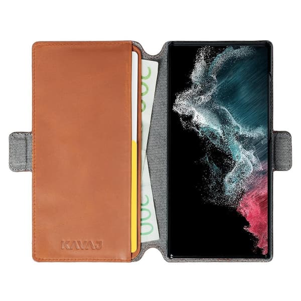 KAVAJ Samsung Galaxy S22 Ultra Kotelo Phoenix Ruskea