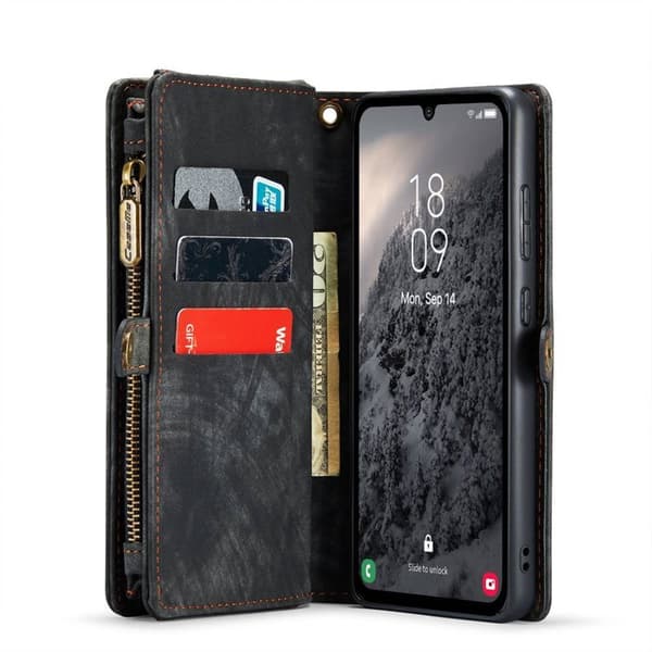 CaseMe mobilfodral 008 8-kort Samsung Galaxy A55 - Svart/grå