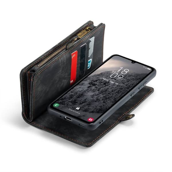 CaseMe mobilfodral 008 8-kort Samsung Galaxy A55 - Svart/grå