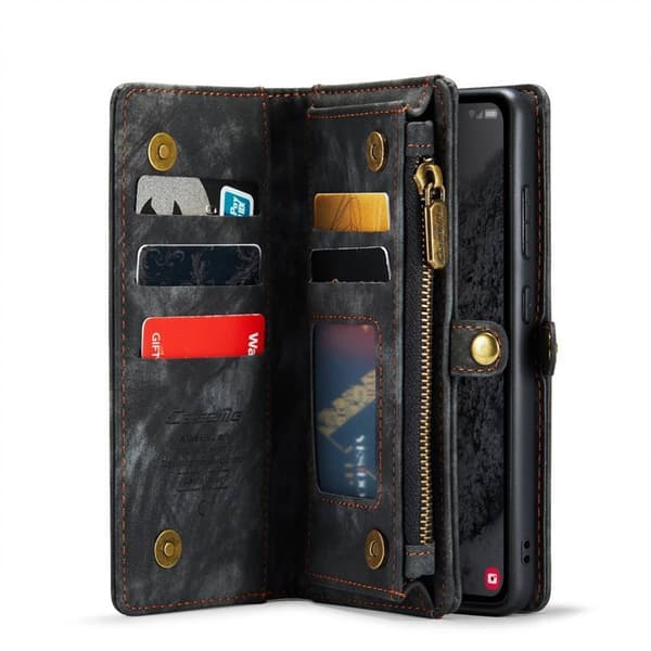 CaseMe mobilfodral 008 8-kort Samsung Galaxy A55 - Svart/grå