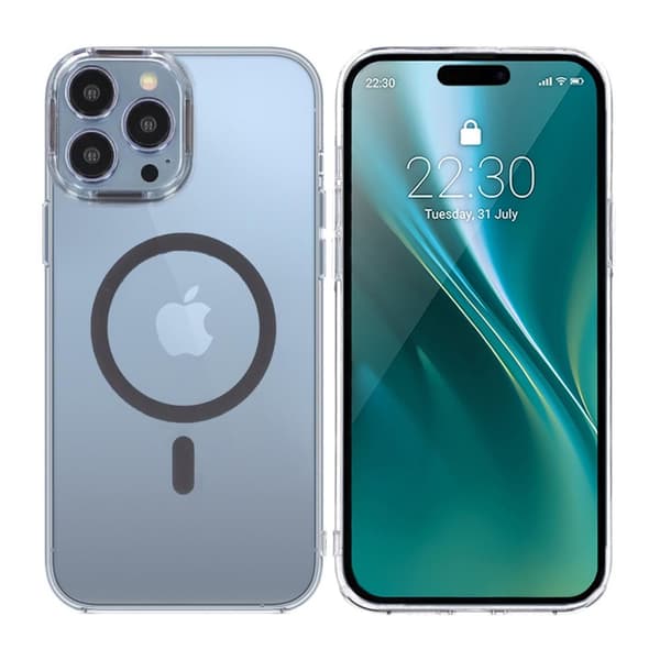 iPhone 15 Pro Stöttålig Mobilskal med Magsafe - Grå