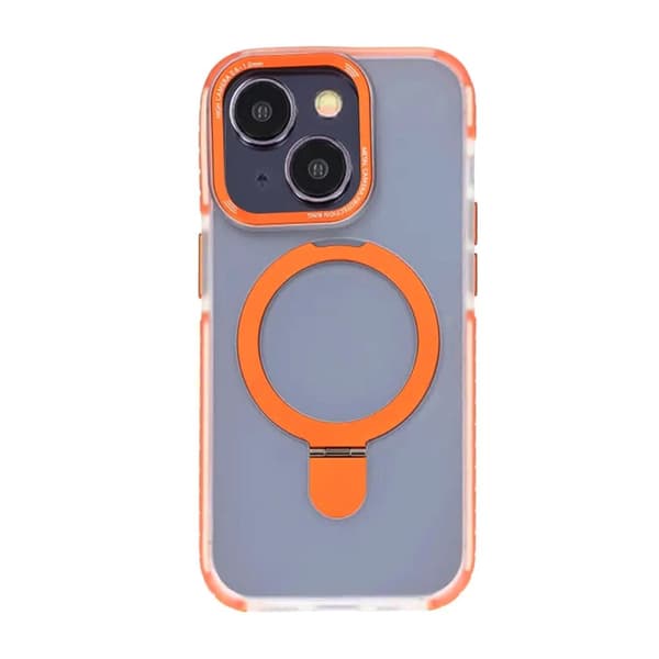iPhone 15 Mobilskal med Magsafe och Stativ - Orange