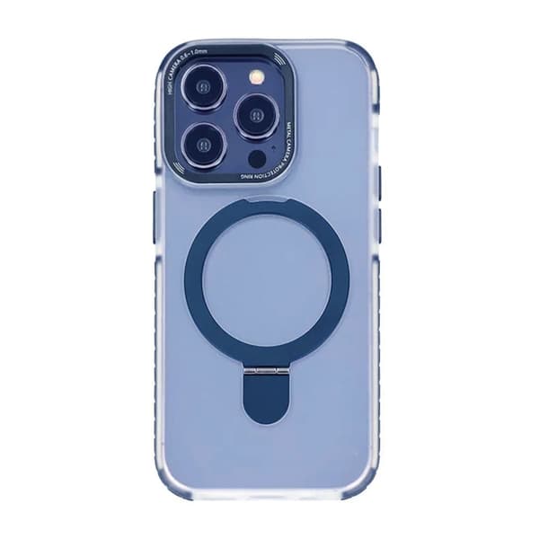 iPhone 15 Pro Mobilskal med Magsafe och Stativ - Blå