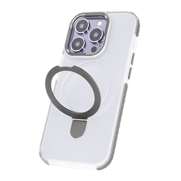 iPhone 15 Pro Max Mobilskal med Magsafe och Stativ - Grå