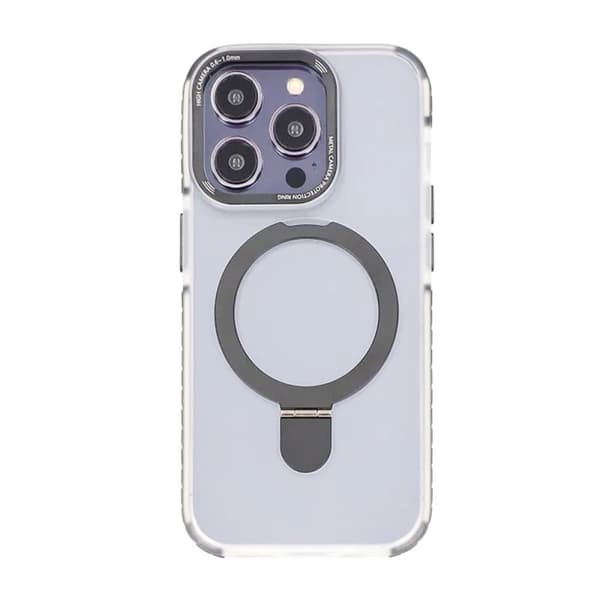 iPhone 15 Pro Max Mobilskal med Magsafe och Stativ - Grå