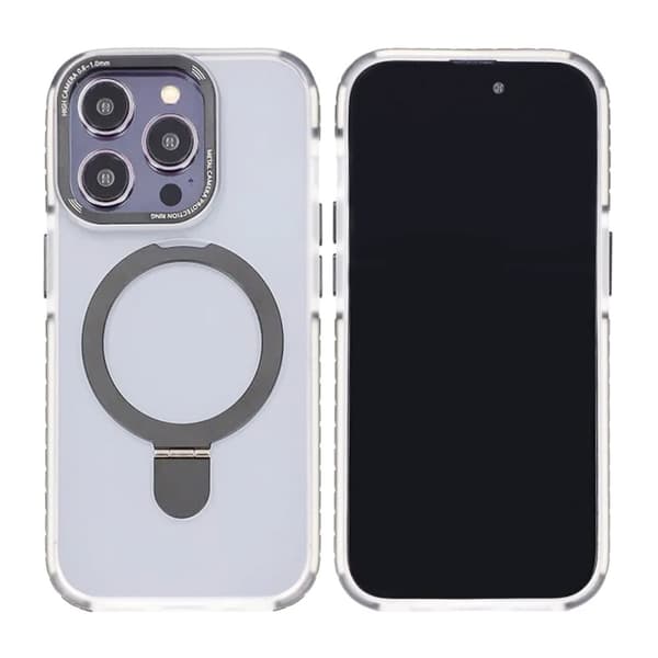 iPhone 15 Pro Max Mobilskal med Magsafe och Stativ - Grå