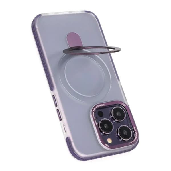 iPhone 14 Pro Mobilskal med Magsafe och Stativ - Lila