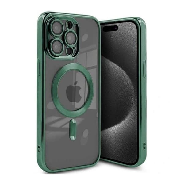 Luxury Mobilskal med Magsafe iPhone 15 Pro Max - Militärgrön