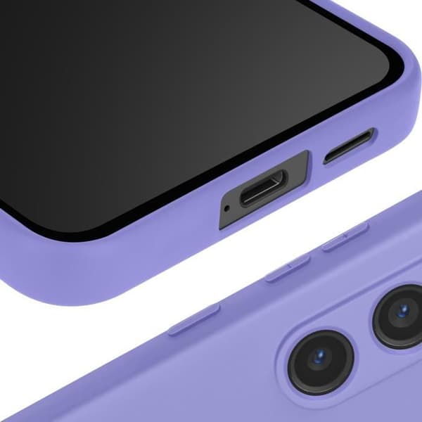 Fodral till Samsung Galaxy S24 - AVIZAR - Halvstyvt - Matt - Lila - Stötsäkert och repskyddande