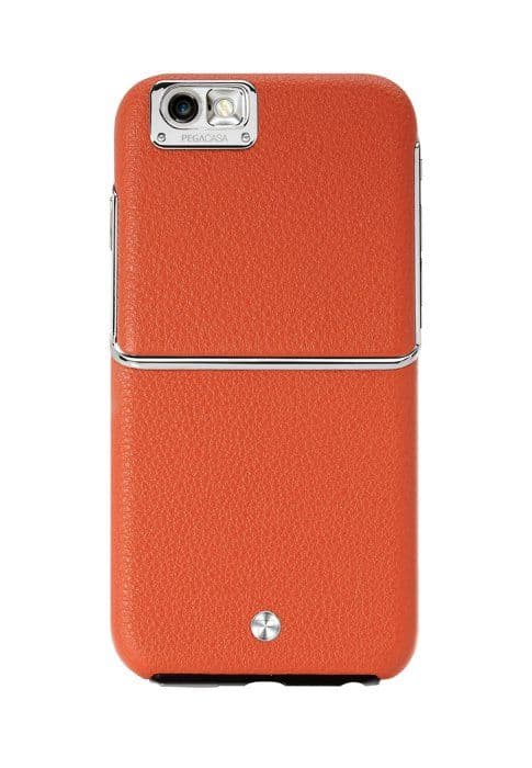 Telefonfodral - telefonstötfångare Pegacasa - F-002X-OR-4.7 - Maestro Läderfodral för iPhone 6 Plus/6S Plus Orange