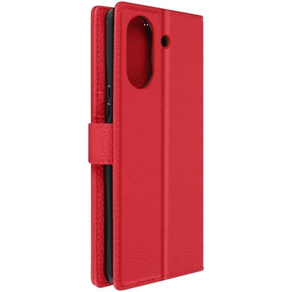 Fodral till Xiaomi Redmi 13C - AVIZAR - Videosupportplånbok - Röd - Halvstyv - Smidig