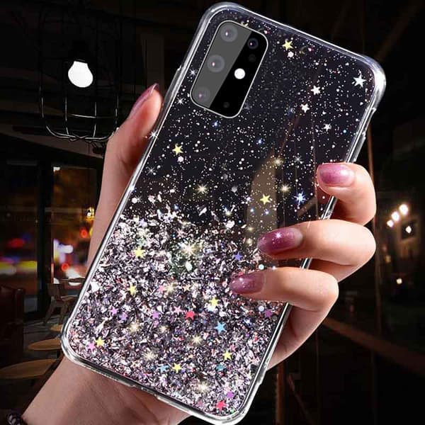 Sparkling Shockproof TPU Soft Phone Case Samsung Galaxy S23 Plus 5G Glitter Black