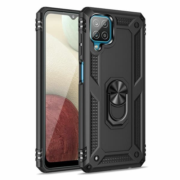 Armor Phone Case Anti-shock Ring Stand Cover Samsung Galaxy S20 Plus Black