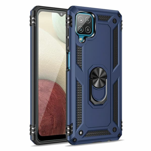 Armor Phone Case Anti-shock Ring Stand Cover Samsung Galaxy A21S Blue