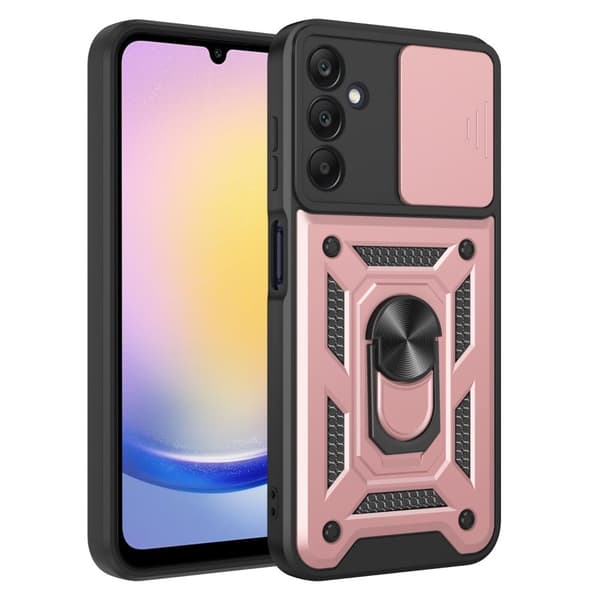 Camera Sliding Shockproof Phone Cover Case Samsung Galaxy S24 Ultra Rose Gold