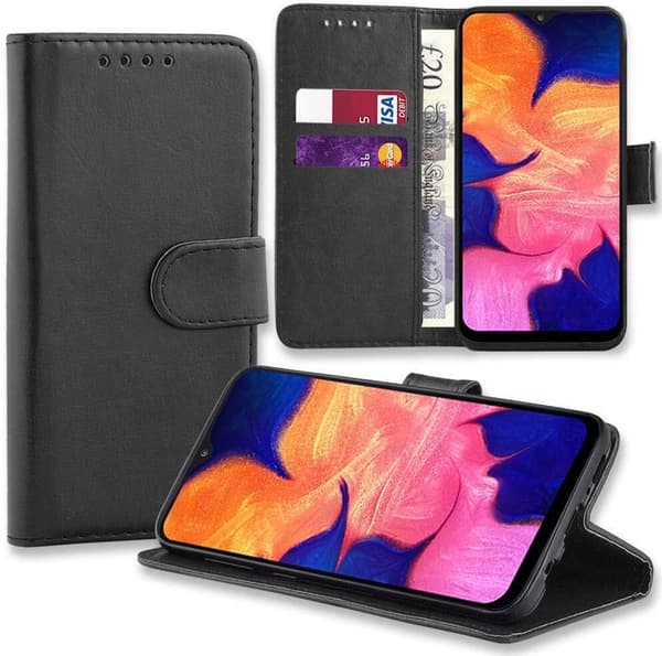 Flip Leather Phone Case Cover Magnetic Wallet Samsung Galaxy S8+ Black