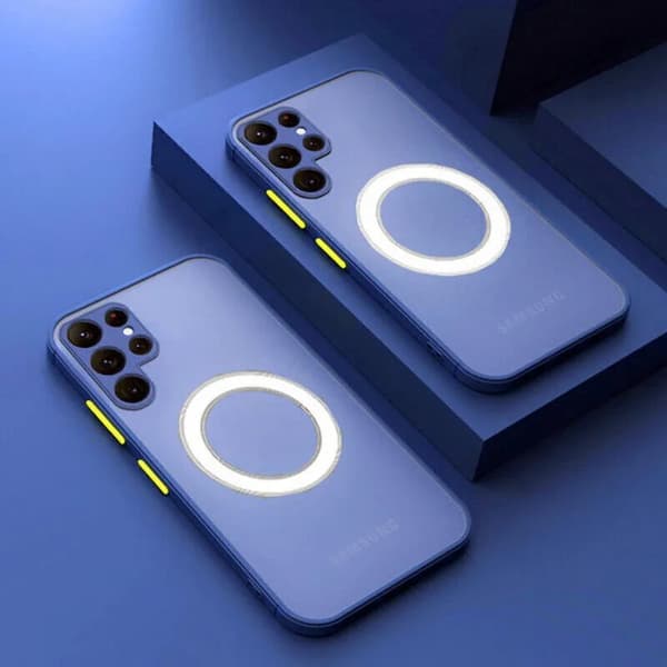 Case, Slim Shockproof Magnetic Phone Cover Samsung Galaxy S24 Plus Blue