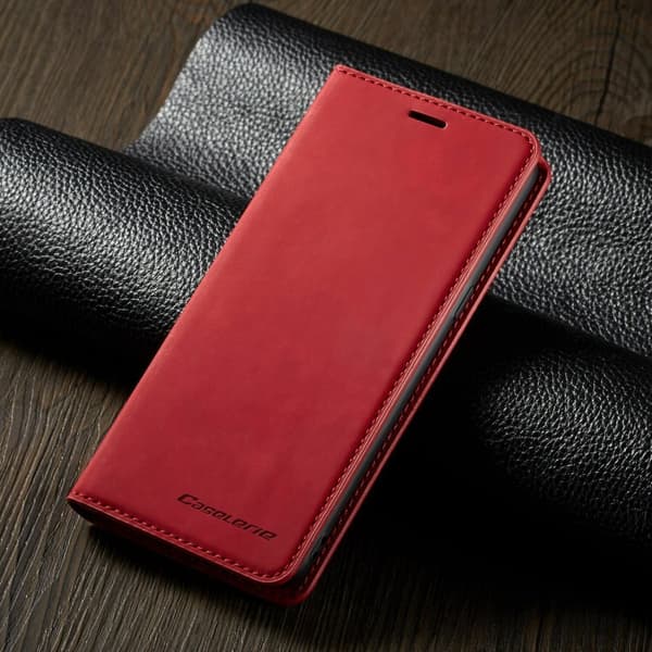 Wallet Case Leather Flip Phone Cover Stand Samsung Galaxy A33 5G Red