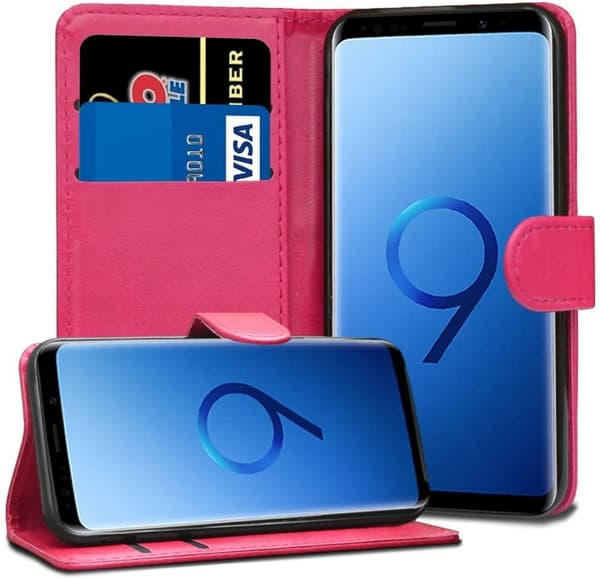 Flip Leather Phone Case Cover Magnetic Wallet Samsung Galaxy S22 Pink