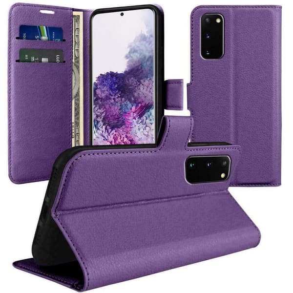 Flip Leather Phone Case Cover Magnetic Wallet Samsung Galaxy S23 Ultra Purple