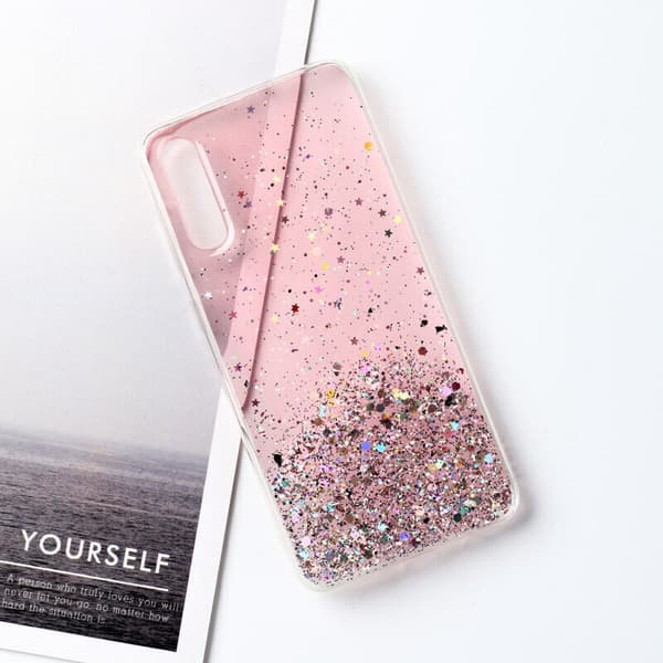 Sparkling Shockproof TPU Soft Phone Case Samsung Galaxy S21 5G Glitter Pink