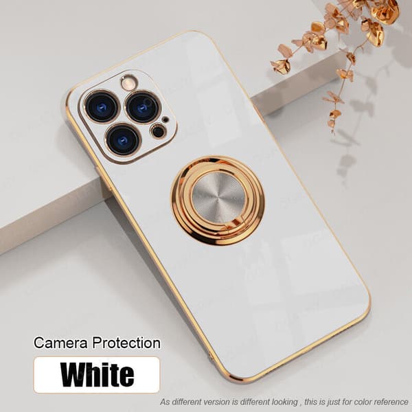 Case Ring Shockproof Magnetic Phone Cover Samsung Galaxy S22 5G White