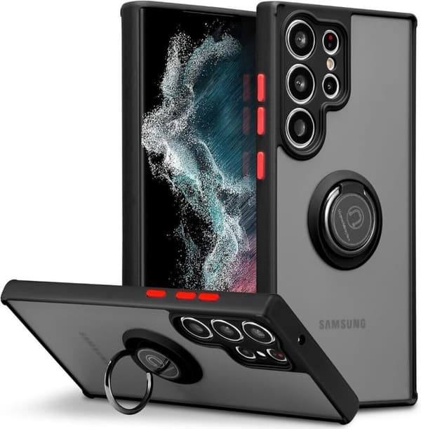 Case Ring Shockproof Magnetic Phone Cover Samsung Galaxy S8+ Black