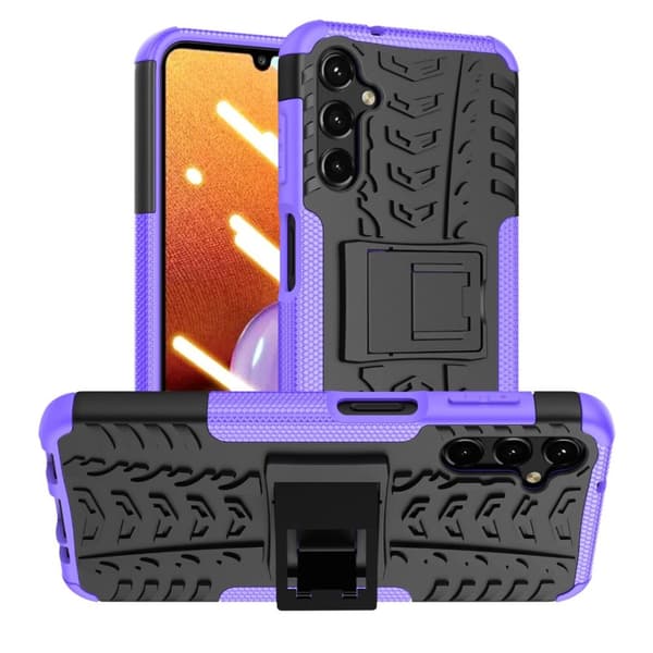 Case Shockproof ARMOUR Stand Phone Cover Samsung Galaxy A55 5G Purple