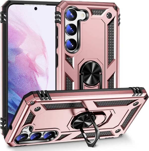 Case Shockproof ARMOUR Stand Phone Cover Samsung Galaxy A35 5G Rose Gold