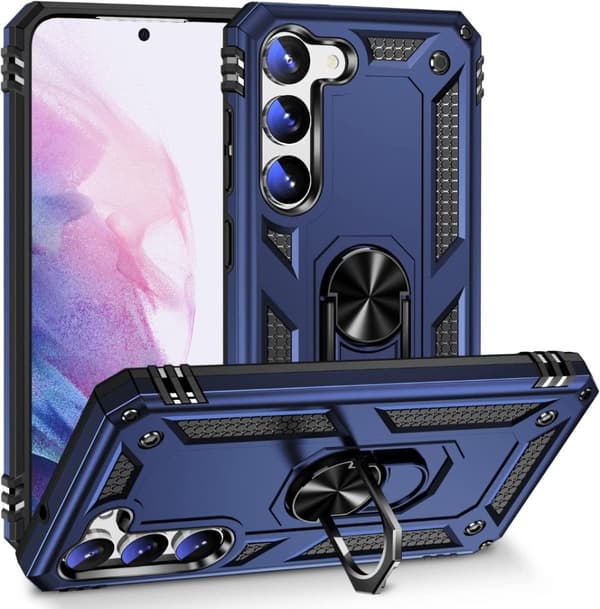 Case Shockproof ARMOUR Stand Phone Cover Samsung Galaxy A15 4G / A15 5G Blue