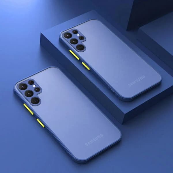 ShockProof Matte Hard Case Case Phone Cover Samsung Galaxy A54 5G Blue