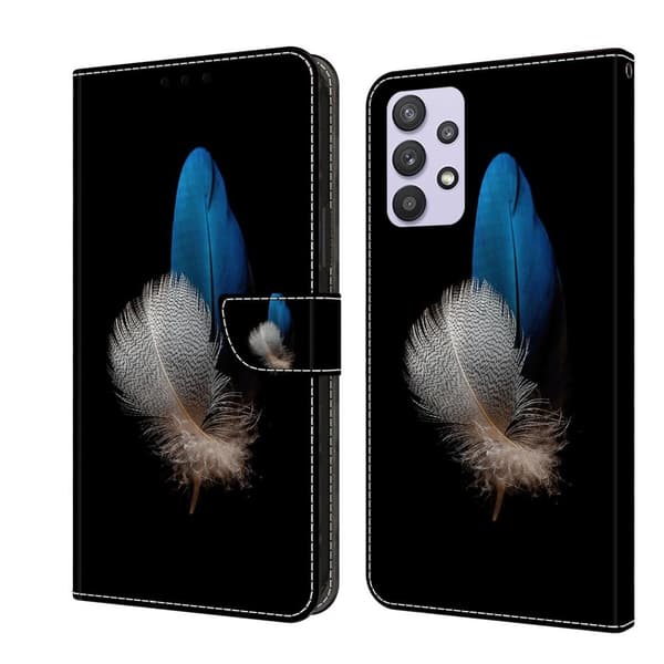 Case Patterned Flip Wallet Stand Phone Cover Samsung Galaxy A13 4G / 5G Two Feathers
