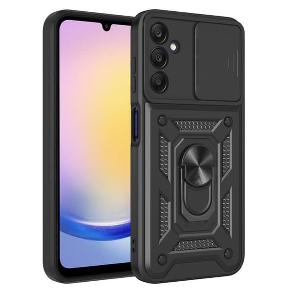 Camera Sliding Shockproof Phone Cover Case Samsung Galaxy S24 Ultra Black