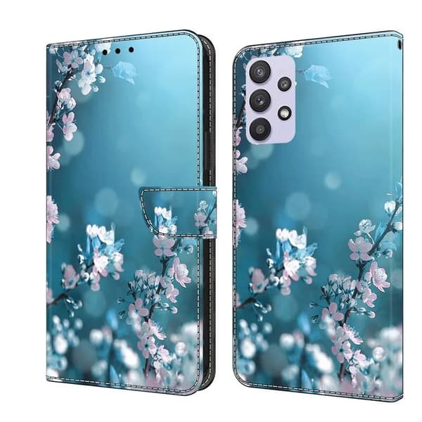 Painted Flip Leather Wallet Phone Case Samsung Galaxy A04S Plum Blossom