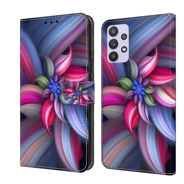 Painted Flip Leather Wallet Phone Case Samsung Galaxy A14 Dazzling Flowers