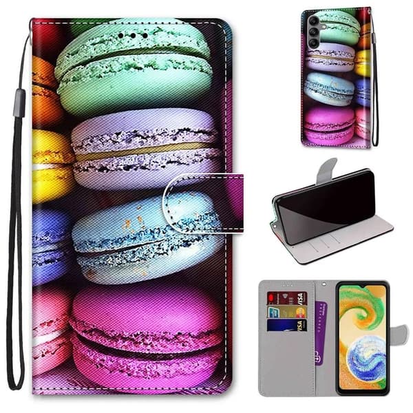 Flip Leather Phone Case Wallet Cover Samsung Galaxy A14 5G Design-24