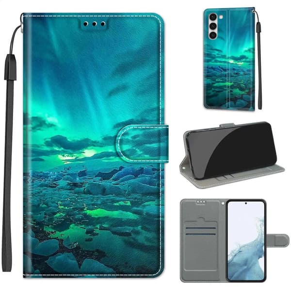 Flip Leather Phone Case Wallet Cover Samsung Galaxy A14 5G Design-18