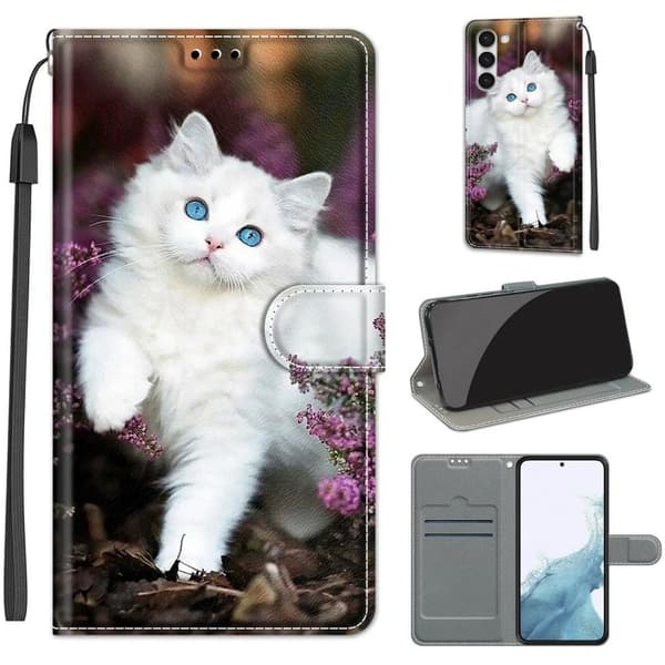 Flip Leather Phone Case Wallet Cover Samsung Galaxy A14 5G Design-16