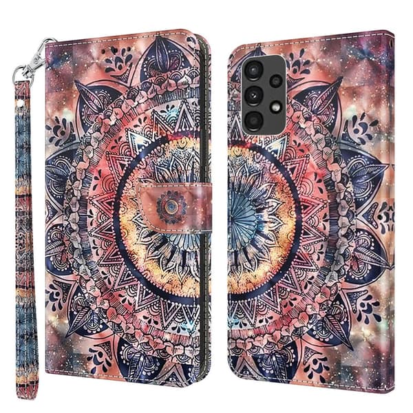 Flip Leather Phone Case Wallet Cover Samsung Galaxy A14 5G Design-13