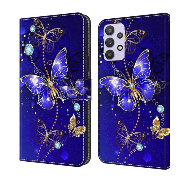 Case Patterned Flip Wallet Stand Phone Cover Samsung Galaxy A04S Diamond Butterfly