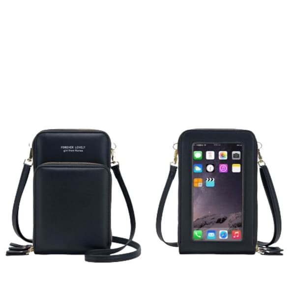 INF Berøringsskjerm for kvinner med 3-trekks enkelt-skulder mobiltelefon Messenger Bag