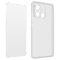 Miniatyrbild 1 av 4: Fodral för Xiaomi Redmi 12C Silikongel och härdat glas 9H Transparent