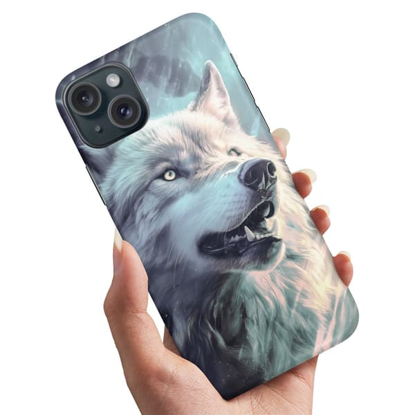iPhone 15 - Deksel/Mobildeksel Wolf