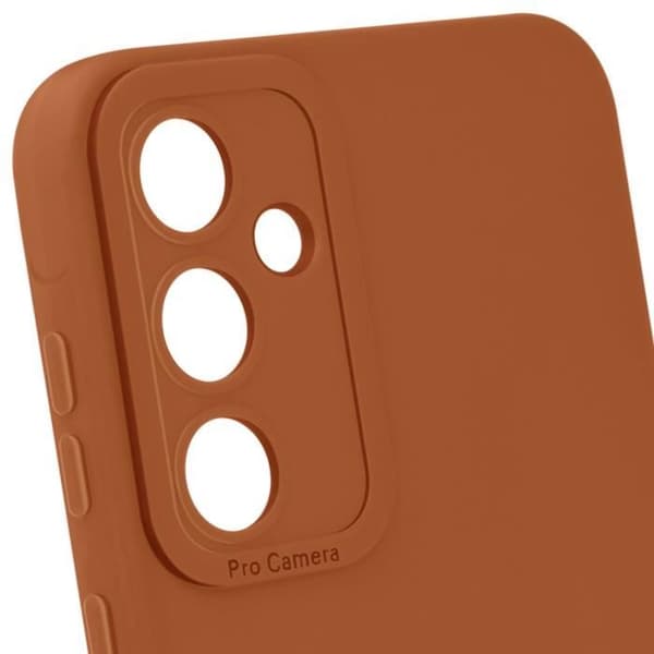 Fodral till Samsung Galaxy A55 5G - AVIZAR - Soft Touch Matte Silikon - Brun - Förstärkt kamerakantskydd