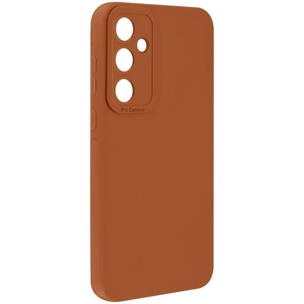 Fodral till Samsung Galaxy A55 5G - AVIZAR - Soft Touch Matte Silikon - Brun - Förstärkt kamerakantskydd