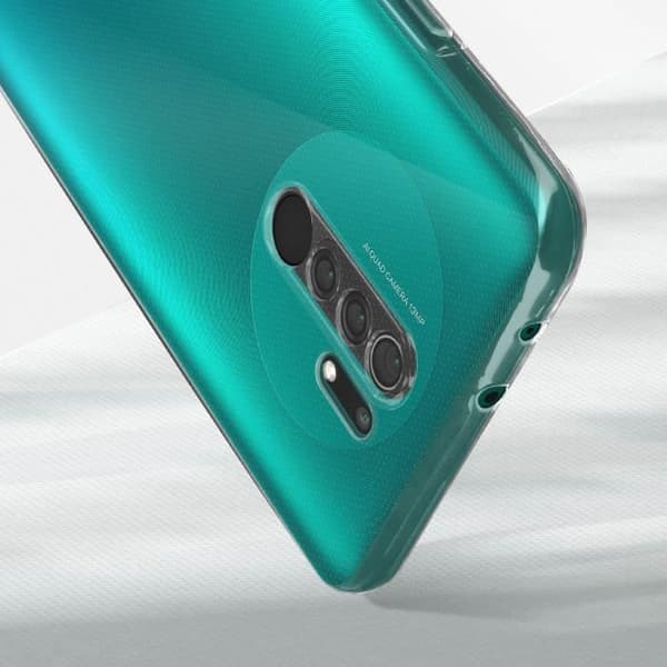 Xiaomi Redmi 9 Soft Case och 9H härdat glasfilm svart