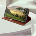 Miniatyrbild 3 av 4: Fodral för Honor Magic 6 Lite 5G Flip Wallet Support handledsrem Brun