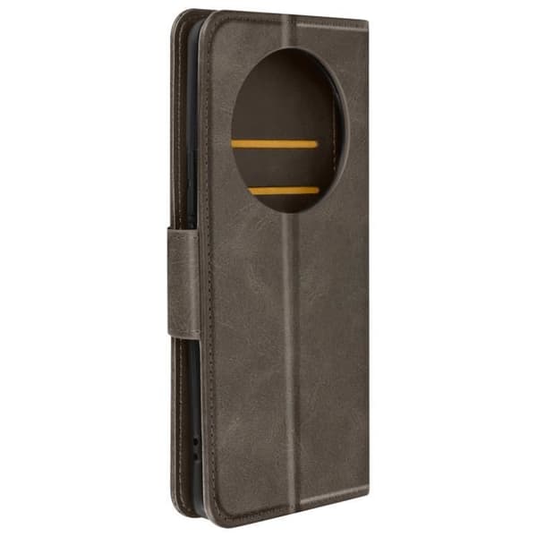 Fodral för Honor Magic 6 Lite 5G - AVIZAR - Flip Wallet Support handledsrem - Mörkgrå
