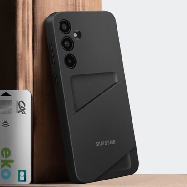 Fodral till Samsung A35 Silikonkorthållare Skyddad Kamera Original Samsung Svart
